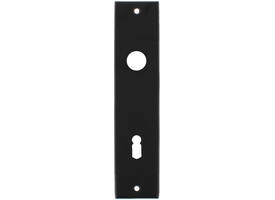 Schilden rechthoekig 181x41x7mm sleutelgat 72mm zwart