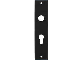 Schilden rechthoekig 181x41x7mm profielcilindergat 55mm zwart