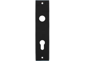 Schilden rechthoekig 181x41x7mm profielcilindergat 72mm zwart