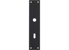 Schilden rechthoekig 250x55x2mm sleutelgat 72mm structuur zwart