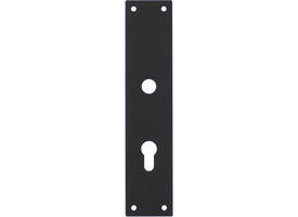 Schilden rechthoekig 250x55x2mm profielcilindergat 72mm structuur zwart