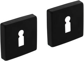 Sleutelrozetten verdekt 50x50x10mm met nokken zwart