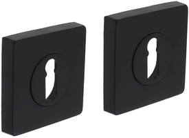 Sleutelrozetten verdekt 55x55x10mm met nokken zwart