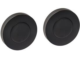 Afdekrozetten verdekt ø53x10mm met nokken zwart