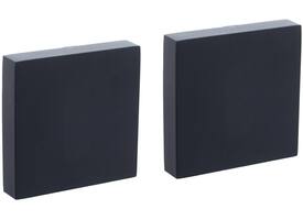 Afdekrozetten verdekt 52x52x10mm met nokken zwart