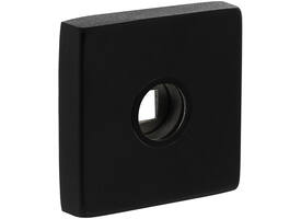 Rozetten massief verdekt 53x53x10mm met nokken en 2-weg veerconstructie structuur zwart