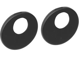 Rondcilinderrozetten verdekt ø53x5mm structuur zwart