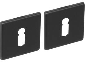 Sleutelrozetten verdekt 50x50x5mm structuur zwart