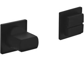 WC-sluiting zelfklevend 30x30x3mm met stift 8x8mm structuur zwart