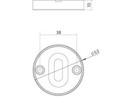 Sleutelrozetten basic verdekt ø53x10mm zwart