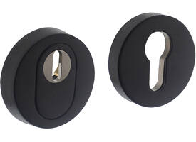 SKG3 veiligheidsrozetten rond verdekt ø52x12mm profielcilindergat met kerntrekbeveiliging structuur zwart