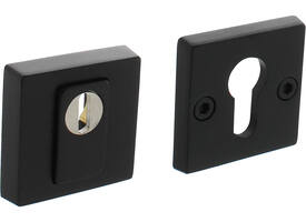 SKG3 veiligheidsrozetten vierkant 54x54x12mm profielcilindergat met kerntrekbeveiliging structuur zwart