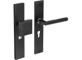 SKG3 veiligheidsbeslag rechthoekig 250x50mm greep/kruk Jura profielcilindergat 55mm met kerntrekbeveiliging structuur zwart