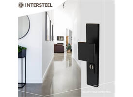 SKG3 veiligheidsschilden rechthoekig 250x50mm met greep profielcilindergat 72mm met kerntrekbeveiliging structuur zwart