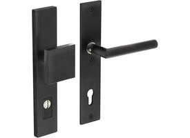SKG3 veiligheidsbeslag rechthoekig 250x50mm greep/kruk Jura profielcilindergat 92mm met kerntrekbeveiliging structuur zwart