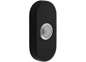 Deurbel ovaal 65x30x10mm verdekt structuur zwart