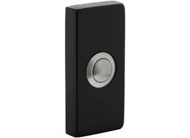 Deurbel rechthoekig 65x30x10mm verdekt structuur zwart