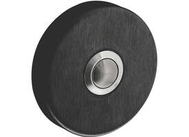Deurbel rond ø53x10mm verdekt structuur zwart