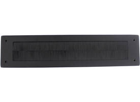 Tochtwering rechthoekig 340x76mm structuur zwart