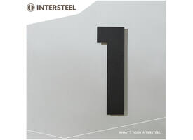 Huisnummer 1 XL 300mm structuur zwart