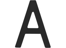 Huisletter A 100mm structuur zwart