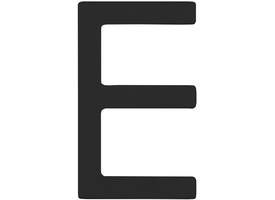 Huisletter E 100mm structuur zwart