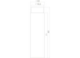 Deurstop ø22x80mm wandmontage zwart
