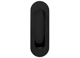Schuifdeurkom ovaal 120x40mm verdekt zwart