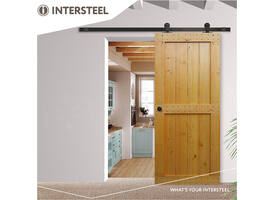 Schuifdeursysteem 2x1 meter met hangrollen recht top 130mm zwart