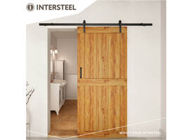 Schuifdeursysteem 2x1 meter met hangrollen recht 290mm zwart