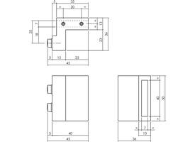 Set van 2 stoppers tbv schuifdeursysteem inclusief bevestiging zwart