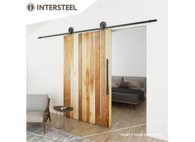 Schuifdeursysteem 2x1 meter met hangrollen spaakwiel top 170mm zwart