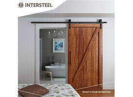 Schuifdeursysteem 2x1 meter met hangrollen pijlvorm 290mm zwart