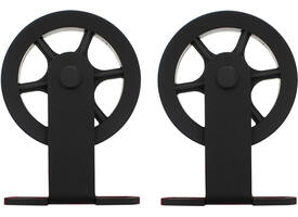 Set van 2 rollers spaakwiel top 170mm tbv schuifdeursysteem 450120 inclusief bevestiging zwart