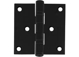Kogellagerscharnier recht 3" (76x76x2,5mm) rvs zwart