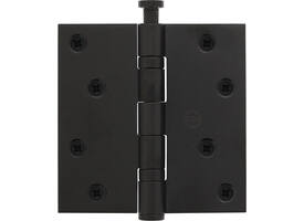 Kogellagerscharnier recht 3,5" (89x89x2,5mm) CE rvs zwart