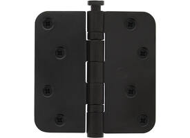 Kogellagerscharnier afgerond 3,5" (89x89x2,5mm) CE rvs zwart
