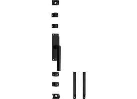 Set kruk-espagnolet rechts Hoek 90° ø19mm incl stangenset 2x 1245mm rvs zwart