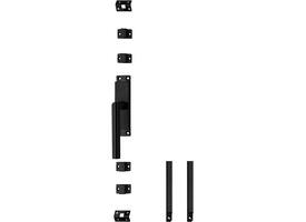 Set kruk-espagnolet links Hoek 90° ø19mm incl stangenset 2x 1245mm rvs zwart