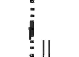 Set kruk-espagnolet links L-recht incl stangenset 2x 1245mm rvs zwart