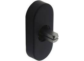 Basisplaat ovaal tbv raamkruk hals ø18mm zwart