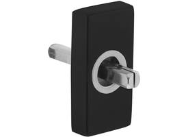 Basisplaat rechthoekig tbv raamkruk hals ø16, insteeklengte stift 7x35mm structuur zwart