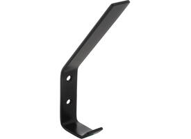 Kapstokhaak gebogen 140x80mm zwart