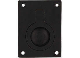 Luikring recht 50x39mm zwart