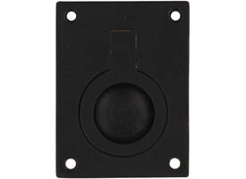 Luikring recht 65x49mm zwart