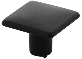 Meubelknop vierkant vlak 26x26mm zwart
