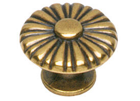 Meubelknop rond/zon ø30mm gebruineerd