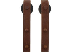Set van 2 rollers recht 290mm tbv schuifdeursysteem 450101 inclusief bevestiging antiek