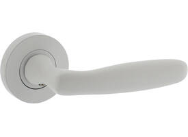 Deurkruk Bjorn op rozet verdekt ø52x10mm met nokken wit