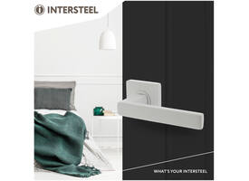 Deurkruk Hera op rozet verdekt 55x55x10mm met nokken wit
